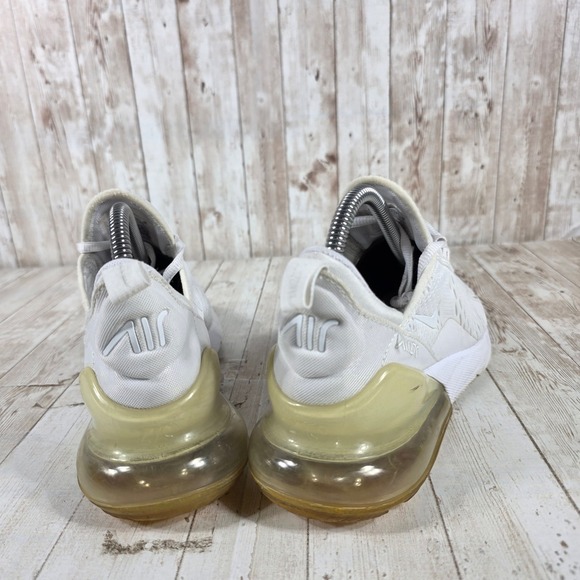 Nike Air Max 270 White Gold Tint Sneakers 943345-103 Womens 7.5 Youth 6Y - Picture 3 of 8